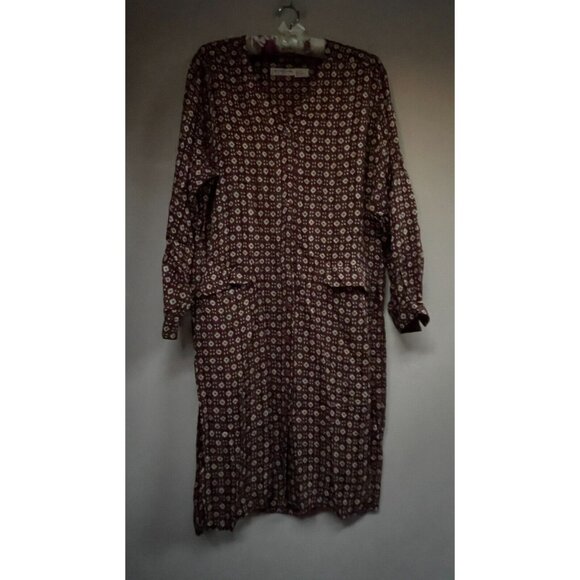 16mm mulberry silk sleeveless v neck back shift dress unlined DOUBLE V CUT SLIP DRESS UMBER / M